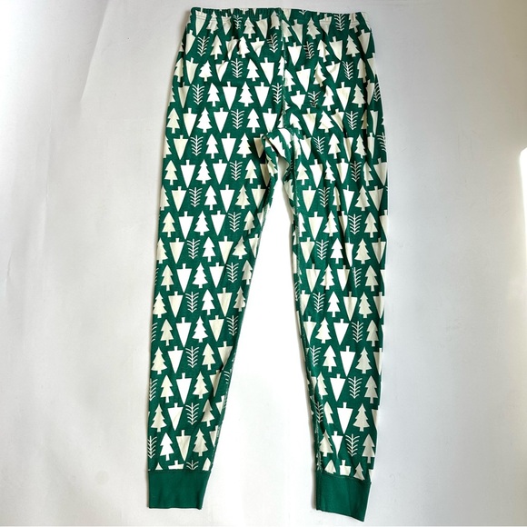 Hanna Andersson Adult Unisex Winter Green Tree Long John Pajama Pant L - Picture 2 of 8